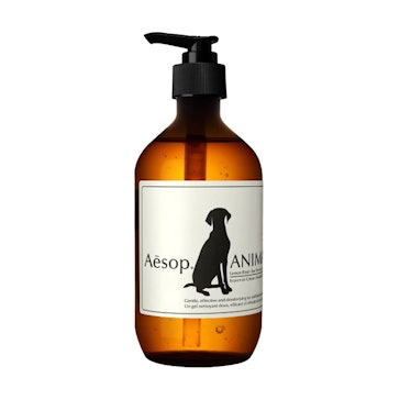 a bottle of dog shampoo