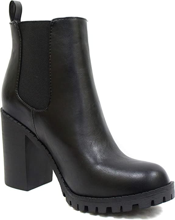 Soda Glove  Chunky Heel Ankle Boot