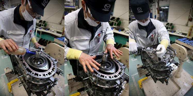 Mazda factory for rotary engines