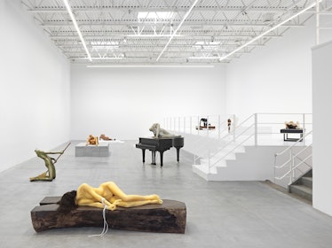 Installation view of sculptures emcompassing, Isabelle Albuquerque: Orgy for Ten People in One Body,...
