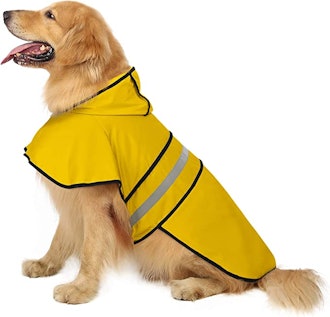 HDE Hooded Dog Raincoat