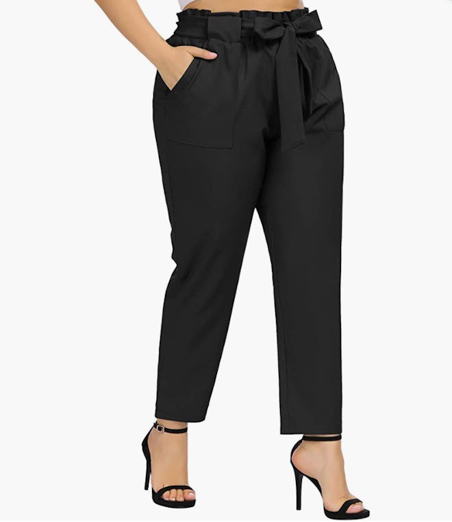 Hanna Nikole Plus Size Paper Bag Pants