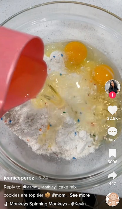 How to make the easy Cake Mix Cookie recipe from TikTok.