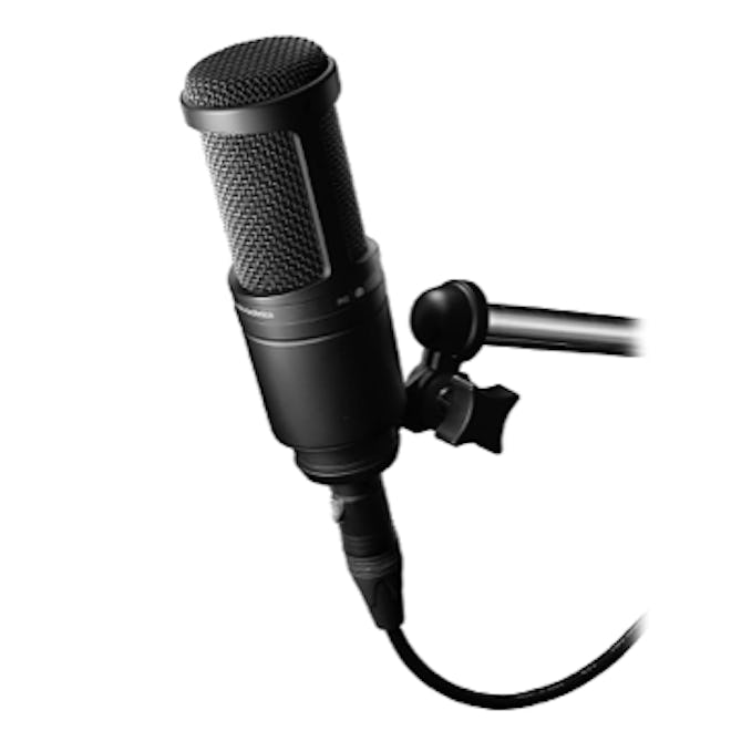 This condenser microphone for YouTube videos has an XLR connection which makes it versatile to conne...