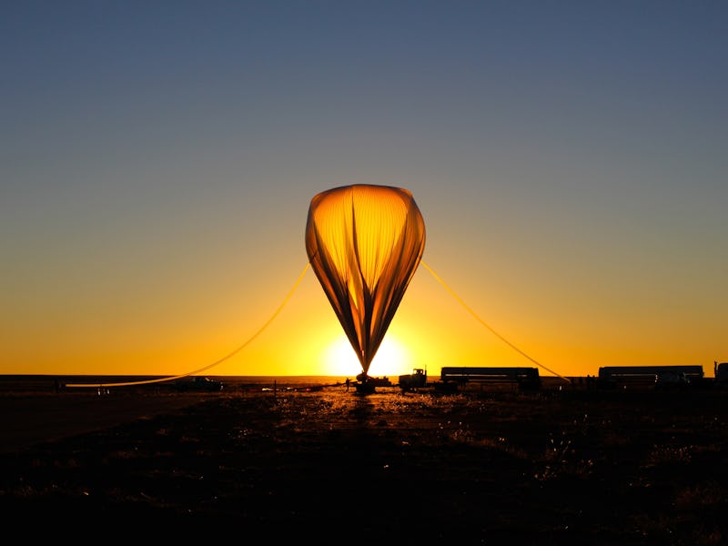 The high-altitude balloon that carried the HySICS instruments to the outermost part of Earth's atmos...