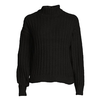 Ribbed Mock Neck Sweater Sweater
