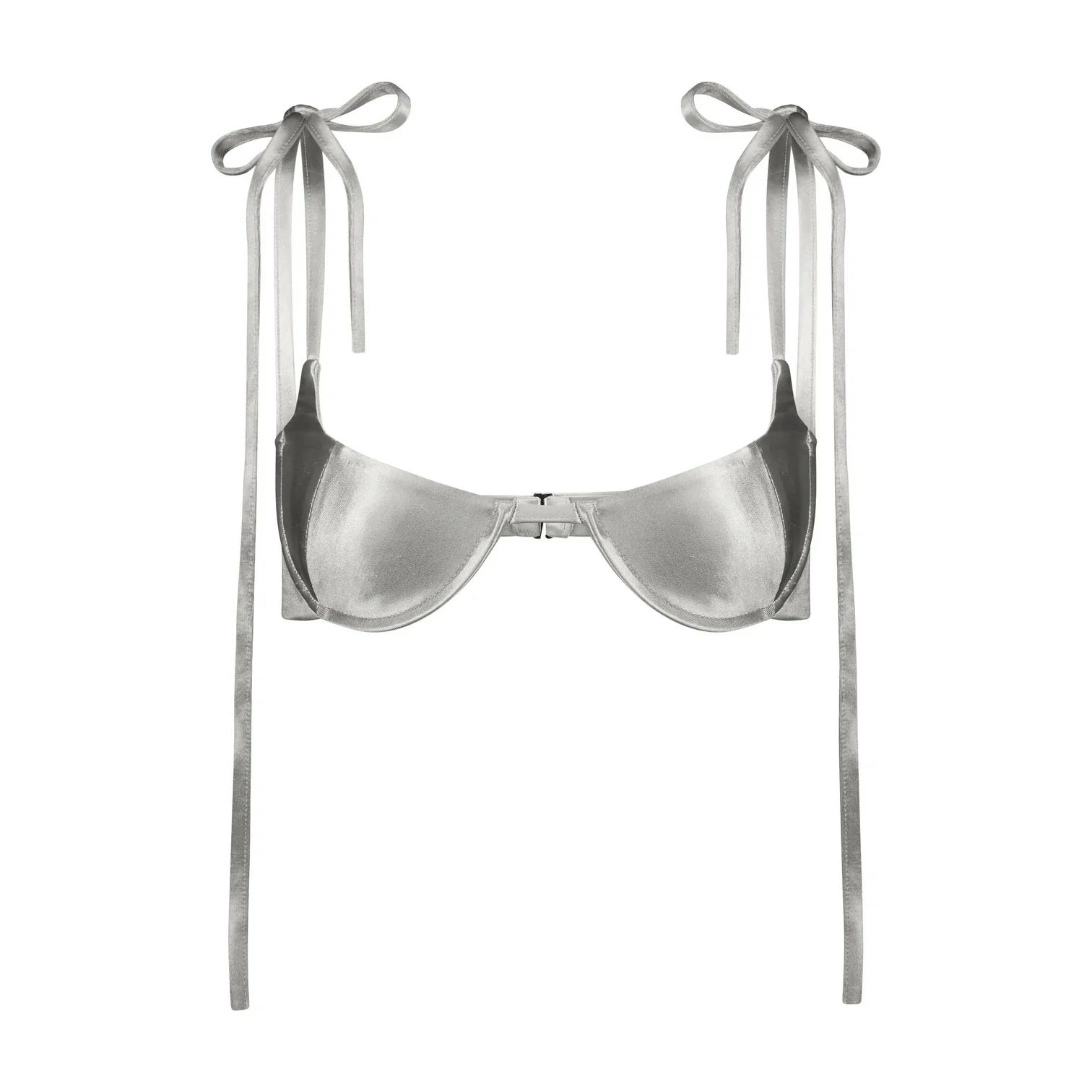 Demi Cup Bikini Top | Signature Silver