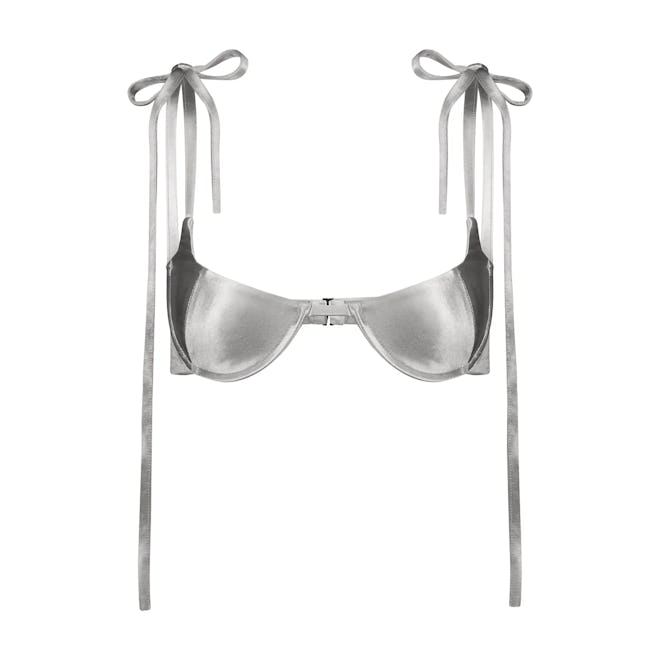 Demi Cup Bikini Top | Signature Silver