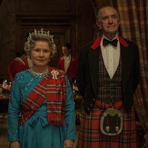 Imelda Staunton as Queen Elizabeth II and Jonathan Pryce as Prince Philip in 'The Crown.' The Season...