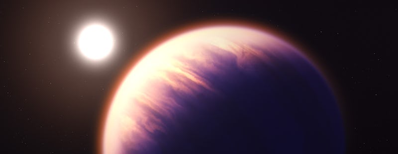 image of a planet bathed in its star's light