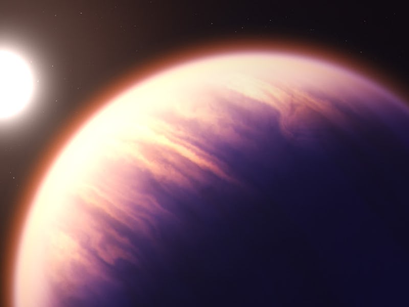 image of a planet bathed in its star's light