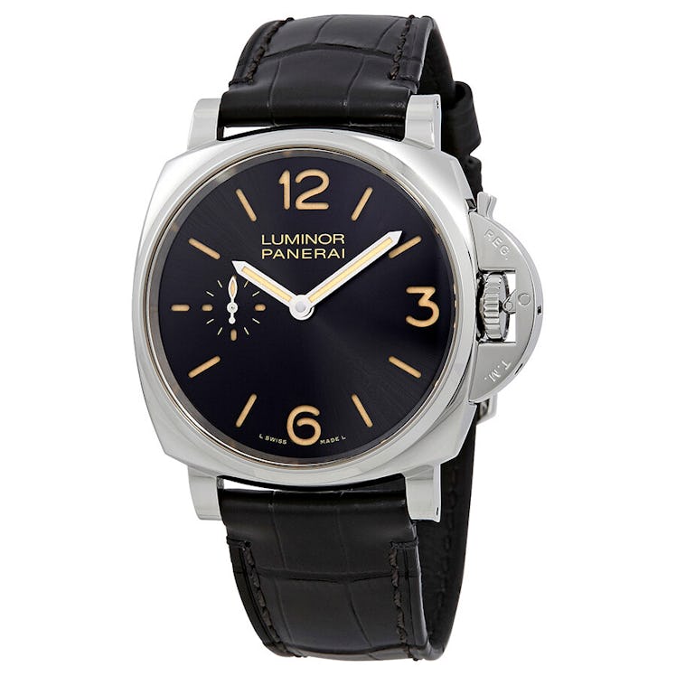 Panerai Luminor Due Hand Wound Black Dial Men's Watch