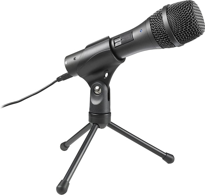 This versatile dynamic microphone for YouTube videos has a USB and an XLR connection.