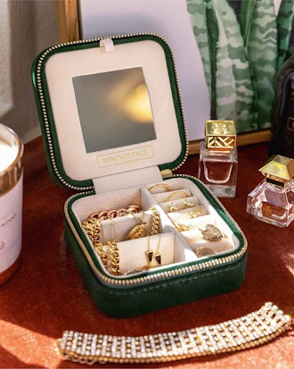 Benevolence LA Plush Velvet Travel Jewelry Box