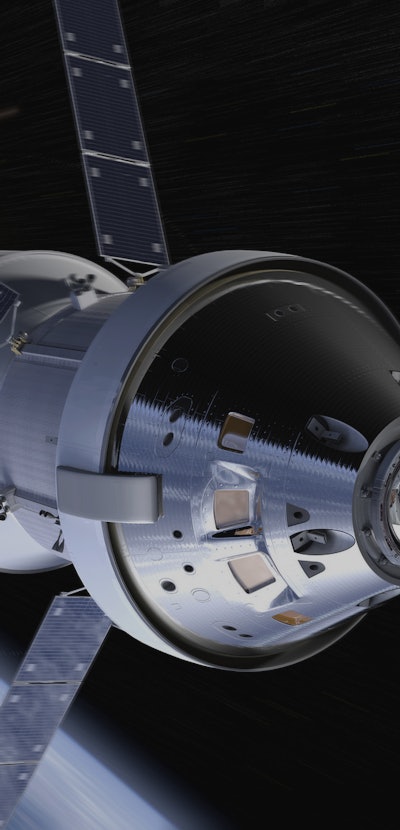 artist's interpretation of NASA Orion spacecraft