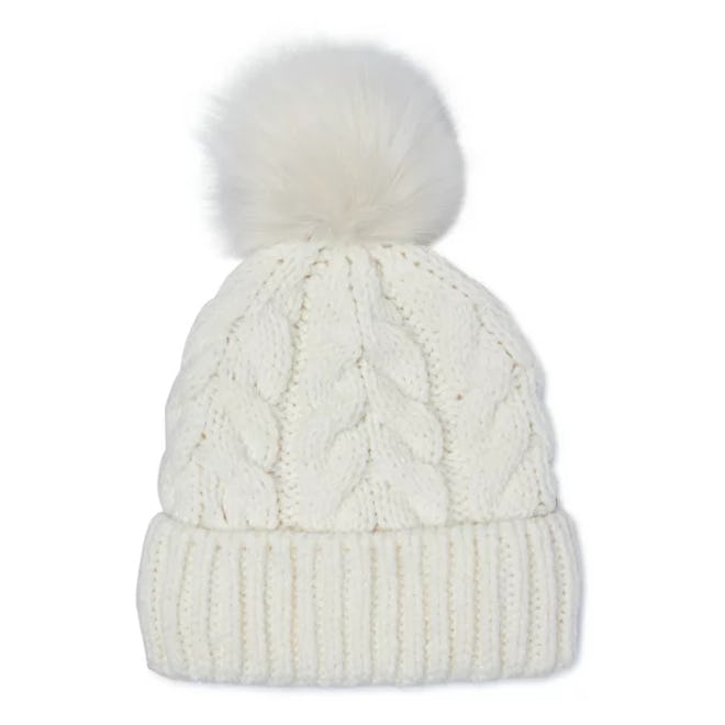 Cable Knit Pom Beanie