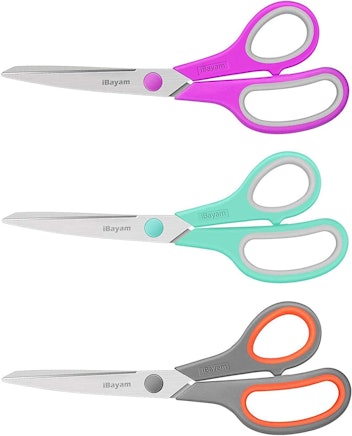 iBayam 8" Multipurpose Ultra Sharp Scissors (3 Pack)
