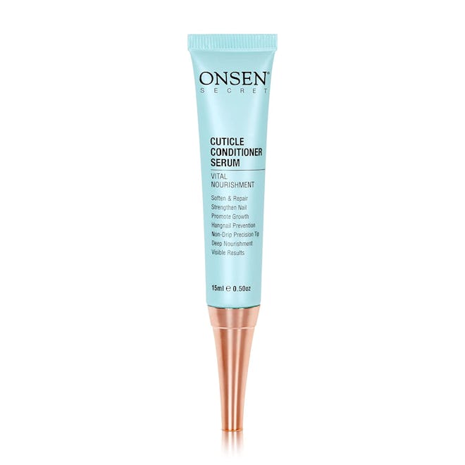 ONSEN Cuticle Conditioner Serum is what to put on the nails after removing acrylics.