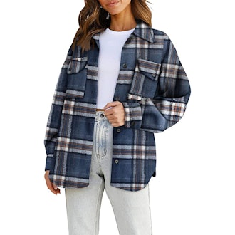 AUTOMET Casual Plaid Shacket