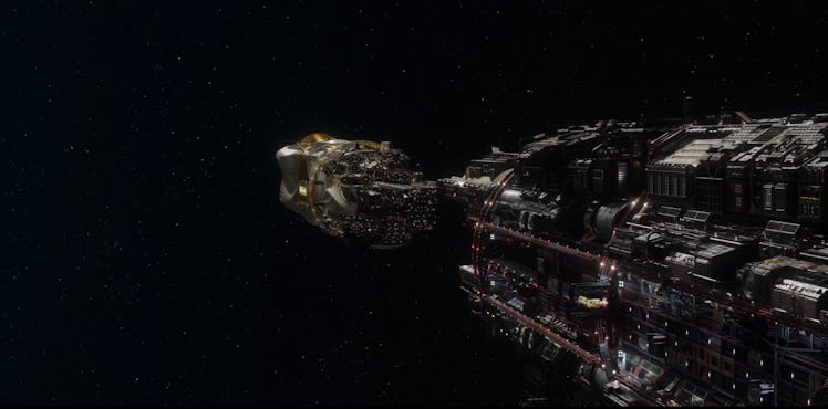 The ship separated was separated into two halves in Season 2 Episode 7.