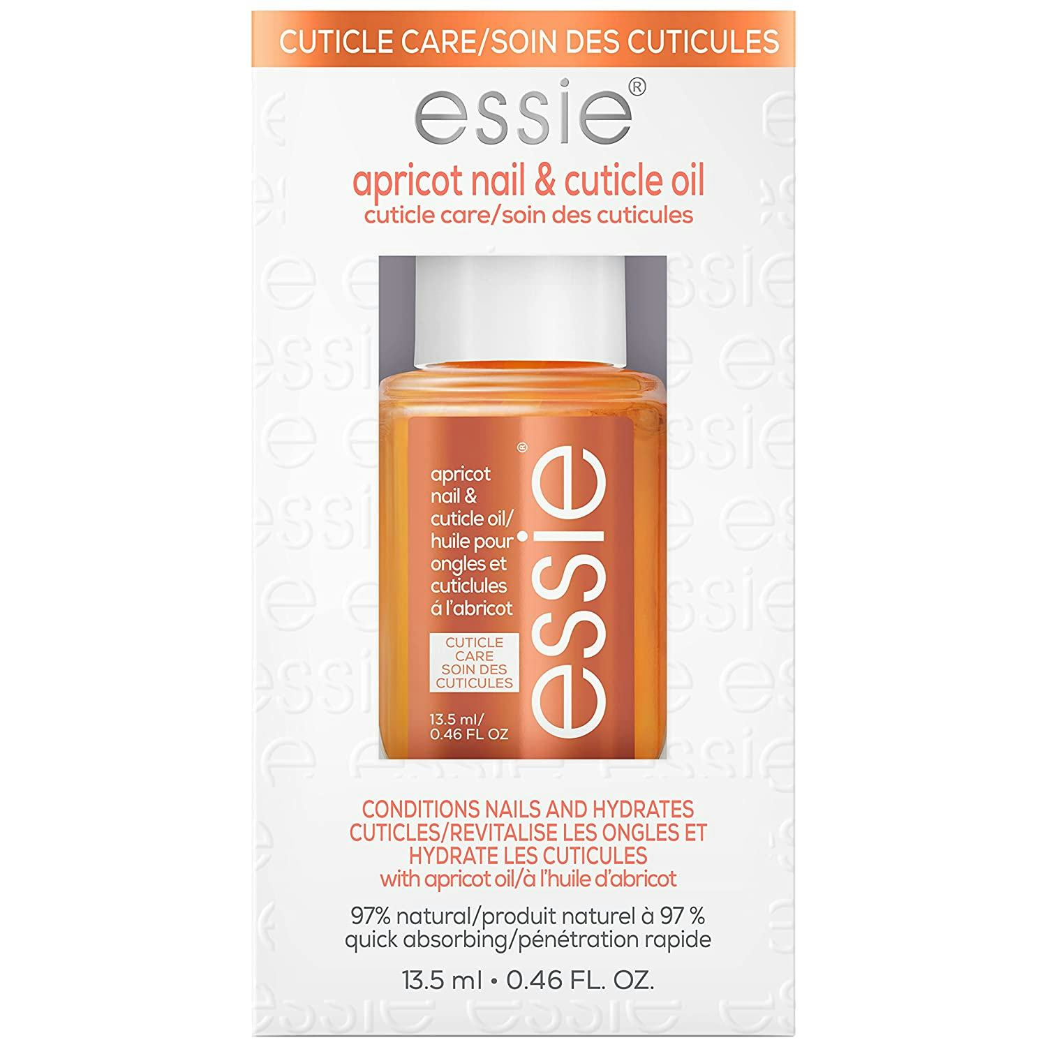 Essie Apricot Nail &amp; Cuticle Oil is what to put on your nails after acrylic removal.