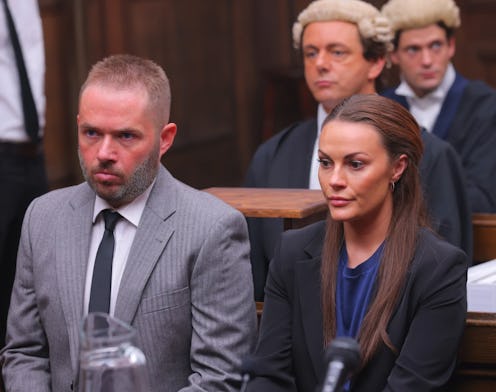 Chanel Cresswell and Dion Lloyd as Wayne and Coleen Rooney in 'Vardy V Rooney: A Courtroom Drama'