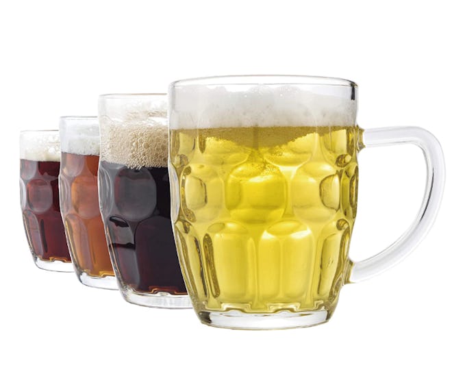 Chefcaptain Dimple Stein Beer Mug (4-Pack)