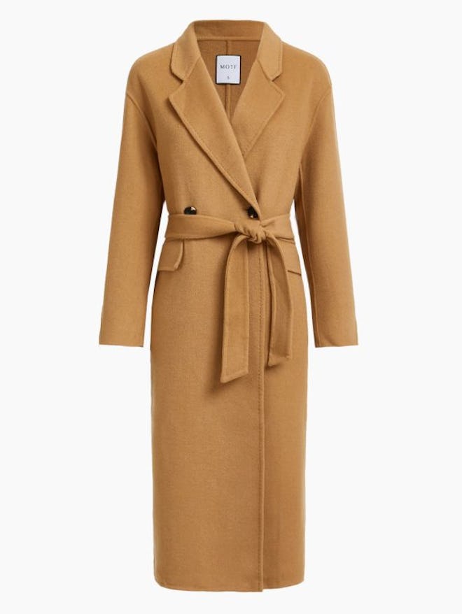 Wool-Mix Relaxed Fit Belted Overcoat