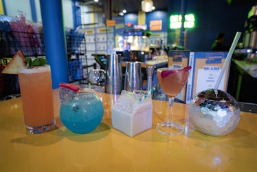 The cocktails at the blockbuster pop up bar in Los Angeles are nostalgic.
