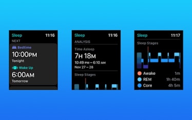 The Sleep app on the Apple Watch.