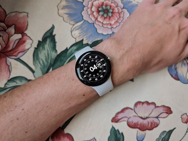 Wearing the Pixel Watch while lying on a couch