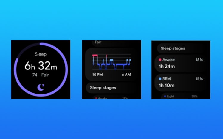 The Sleep section of the Pixel Watch.