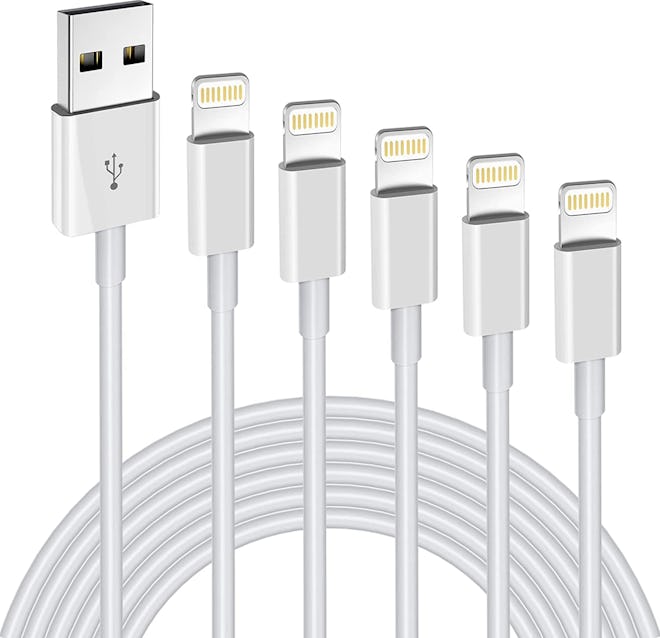 OCEEK 6FT MFi Certified Lightning Cable Fast Charging Cords (5-Pack)