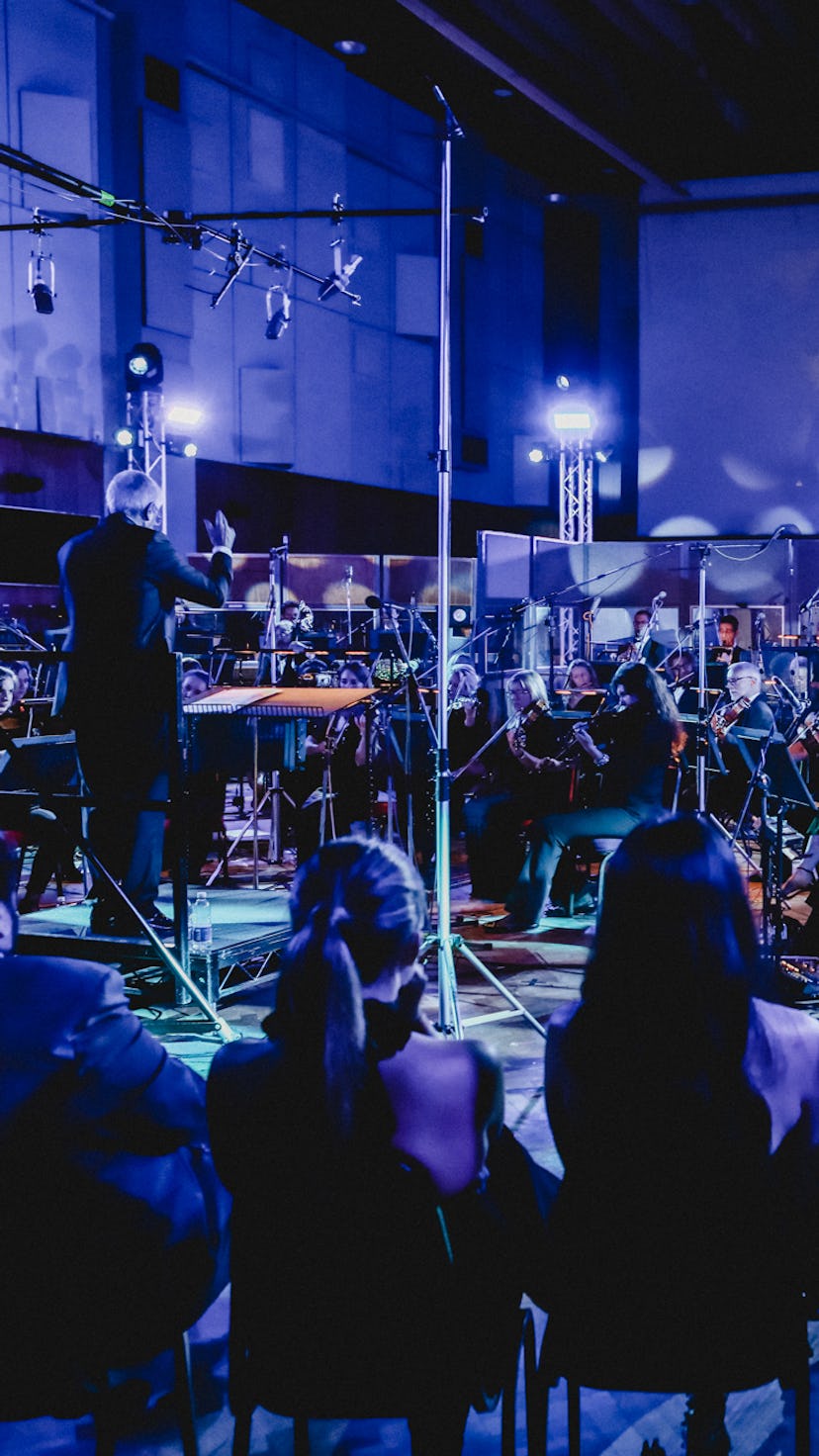 The Royal Philharmonic performs at Abbey Road Studios as part of The Sound of 007, hosted by British...