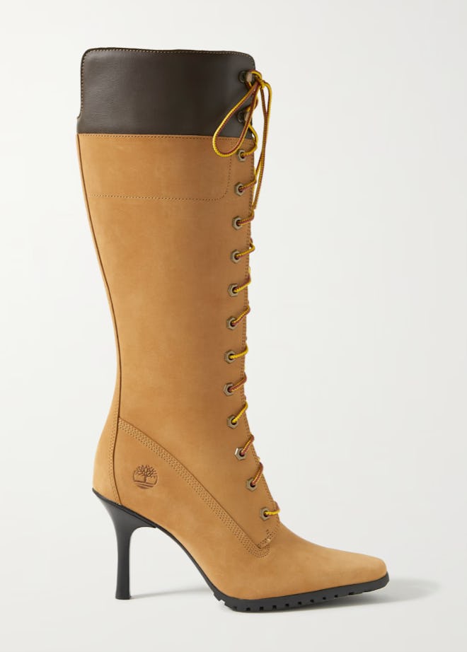 Timberland + Veneda Carter Leather-Trimmed Nubuck Knee Boots