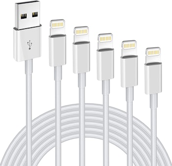 OCEEK 6FT MFi Certified Lightning Cable Fast Charging Cords (5-Pack)