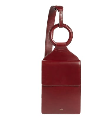 Staud seberg leather shoulder top bag
