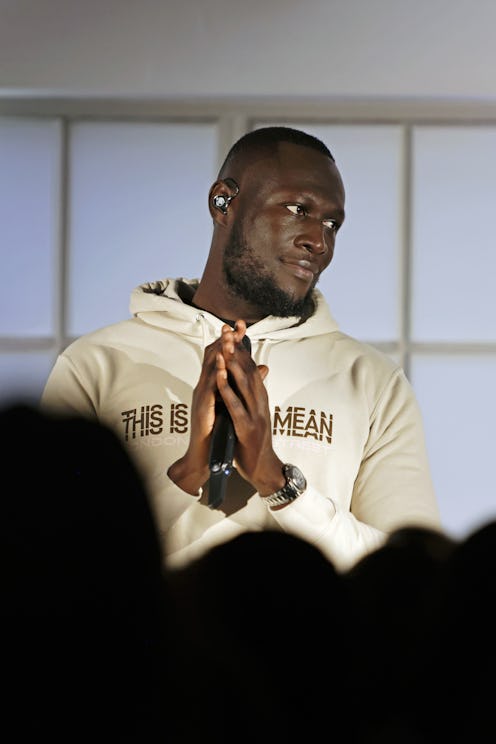 Stormzy launching his "This Is What I Mean" 2022 album in London