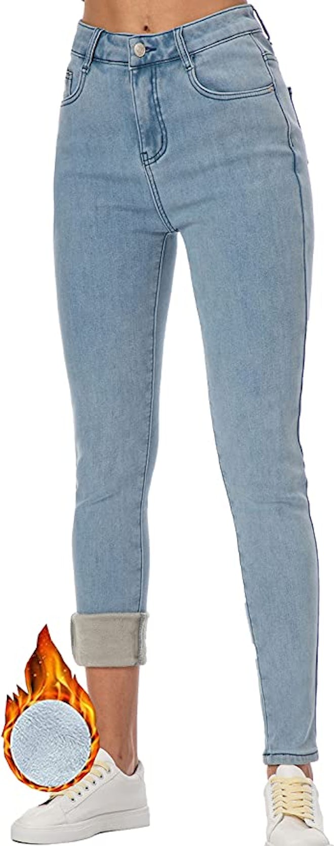 heipeiwa Fleece Lined Jean Jeggings
