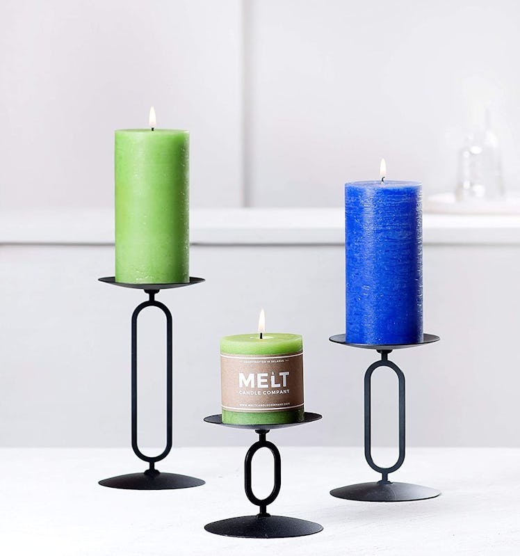 Melt Candle Company Black Metal Base Candle Holders