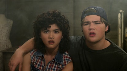 Sam Morelos as Nikki, Maxwell Acee Donovan as Nate in That '90s Show