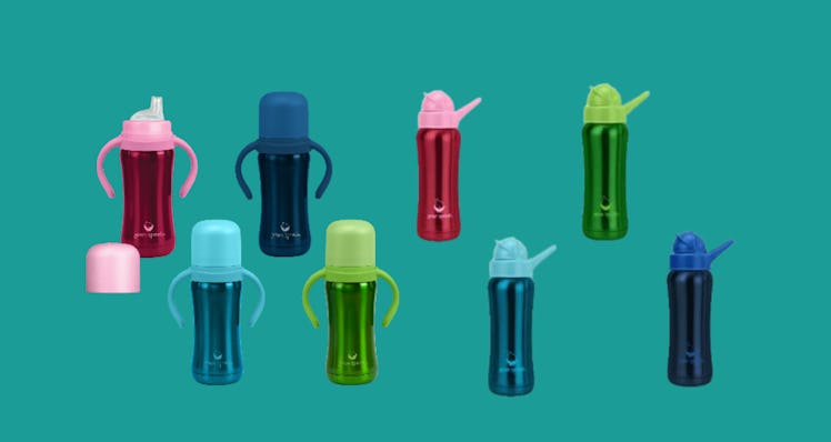 Images of the recalled sippy cups and sprouts from Green Sprouts