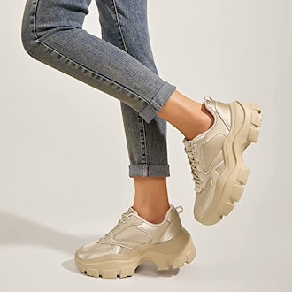 LUCKY STEP Chunky Platform Sneakers