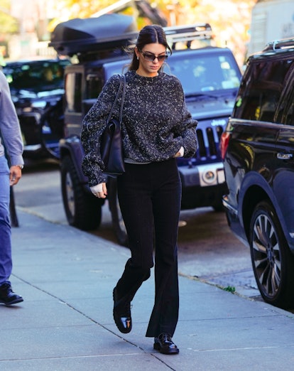 Kendall Jenner, the Row Boots, Black Boots, Leather, Olive Green
