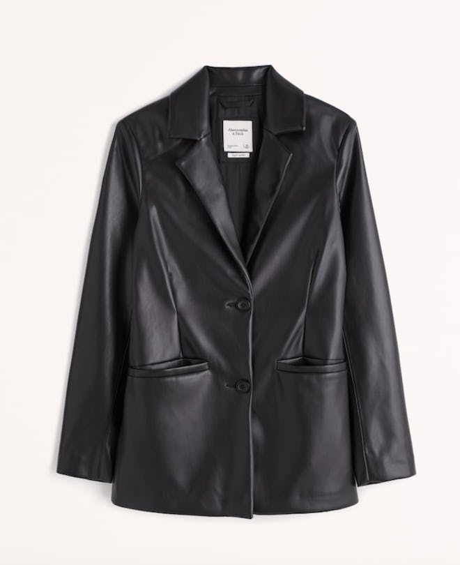 Vegan Leather Blazer