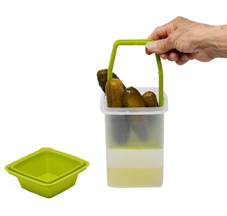 Pickle Storage Container with Strainer Insert