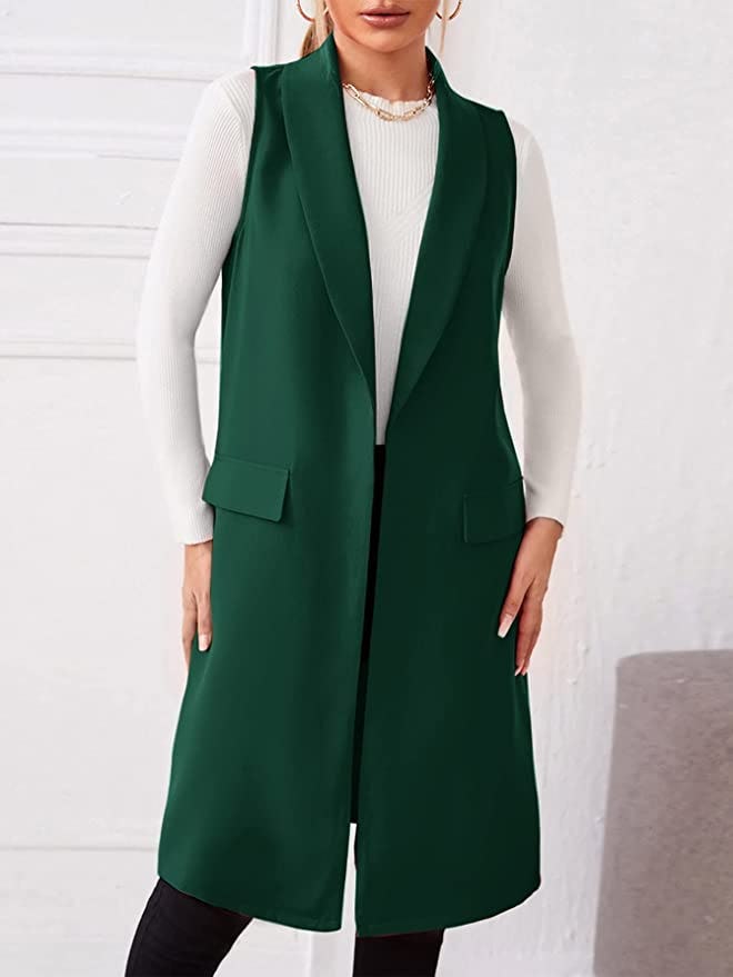 SheIn Double Breasted Long Vest