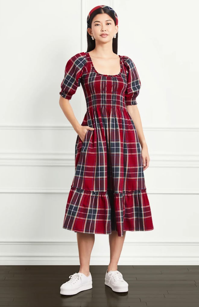 The Louisa Nap Dress in Red Tartan