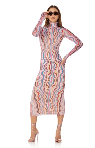 Shailene Dress in Multi Wave