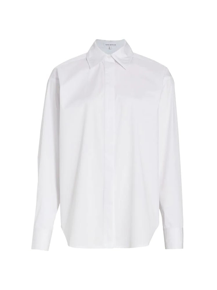good american Oversized Unisex Cotton-Blend Shirt